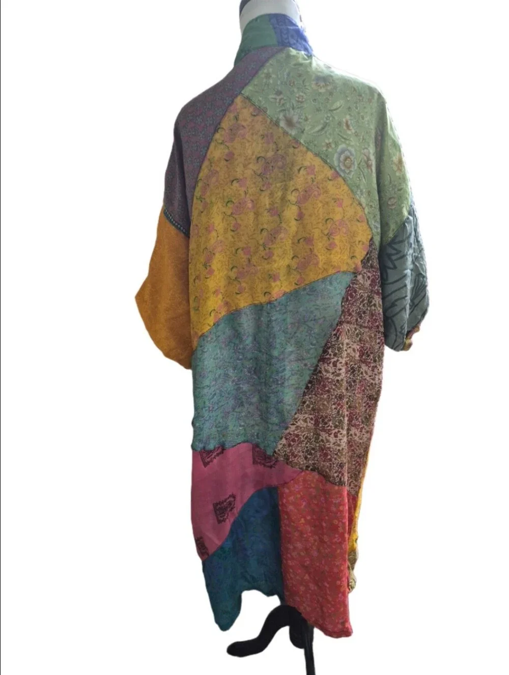Colorful Patchwork Boho Kimono - Multicolor Size XL - Picture 2 of 9
